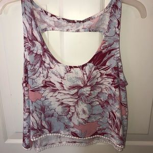 Detailed floral tank top